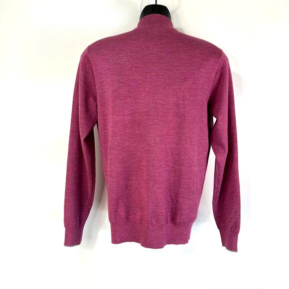 Peter Millar Crown Crafted Cashmere Quarter Zip Pullover Long Sleeve Knit Pink - Picture 6 of 6